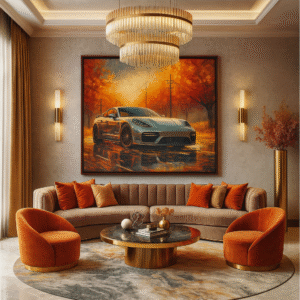 Styllary Autumn Drive Panamera Gts Framed Wall Art Canvas – Embrace Ambition