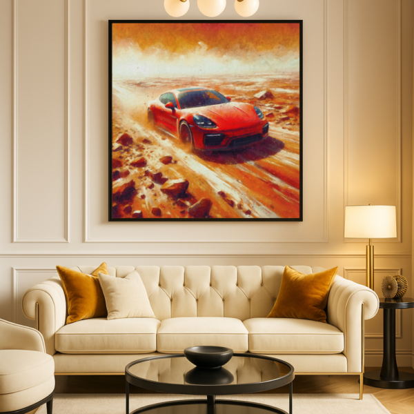 Styllary'S Speed Dream: Panamera Gts On Mars - Limited Edition Canvas Art