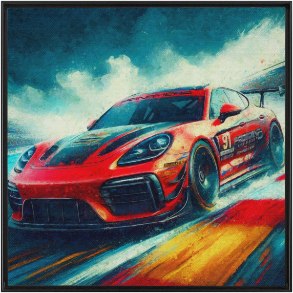 Styllary'S Thrill Panamera Gts Racing Framed Canvas - Image 13