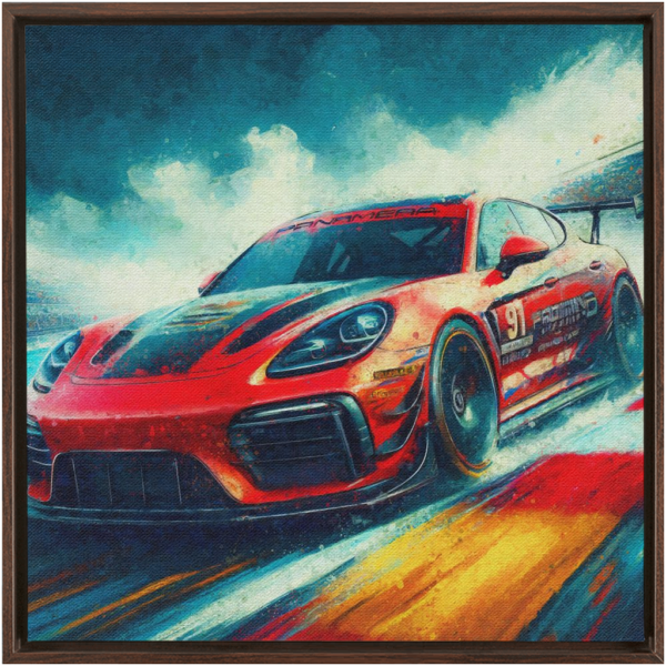 Styllary'S Thrill Panamera Gts Racing Framed Canvas - Image 6