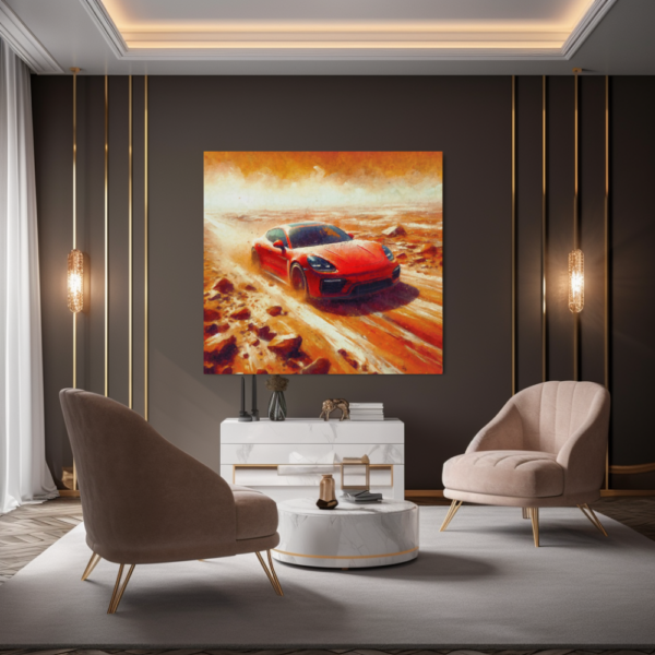 Styllary'S Speed Dream: Panamera Gts On Mars - Limited Edition Canvas Art