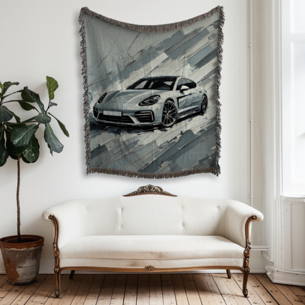 Styllary'S Panamera Gts Luxury Woven Blankets- For Exotic Car Lovers - Image 2