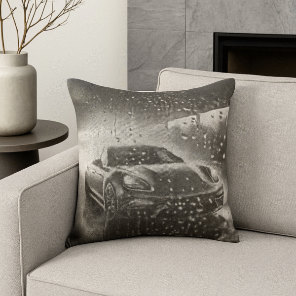 Styllary Monochrome Gts Rainfall Woven Pillow For Car Enthusiasts