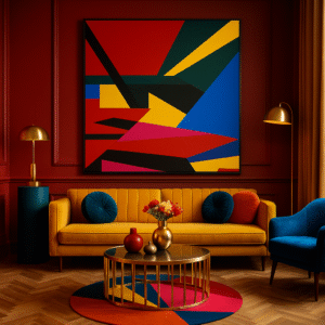 Cherry Voltage Framed Bold Wall Art For High-Energy