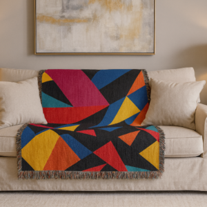 Midnight Confetti Woven Throw Blanket