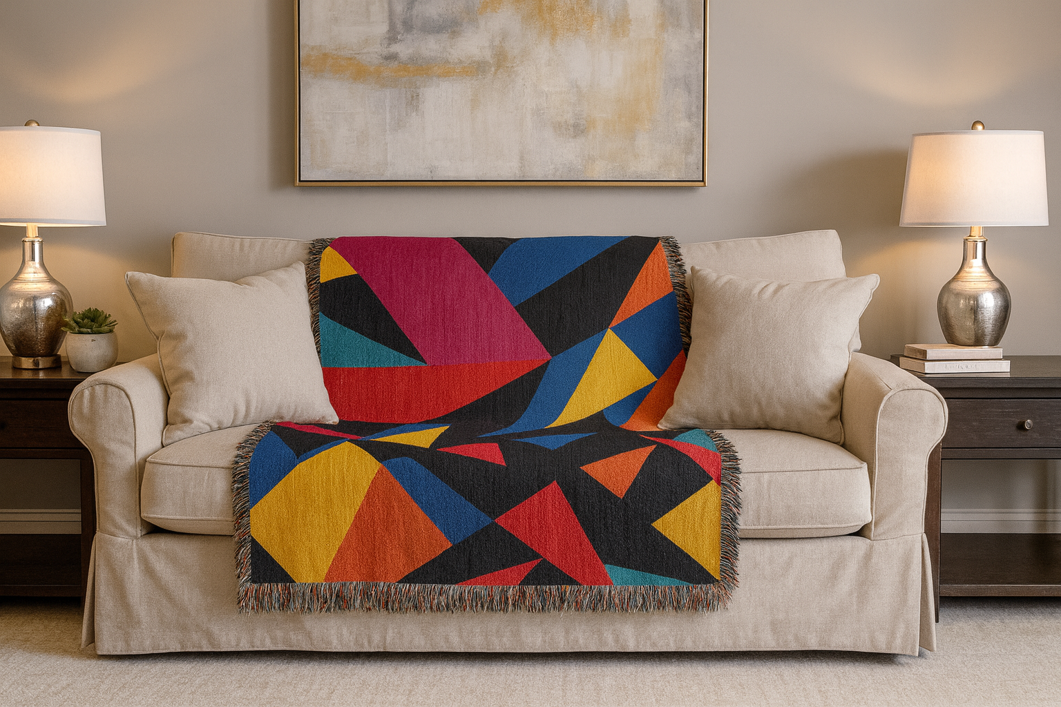 Midnight Confetti Woven Throw Blanket