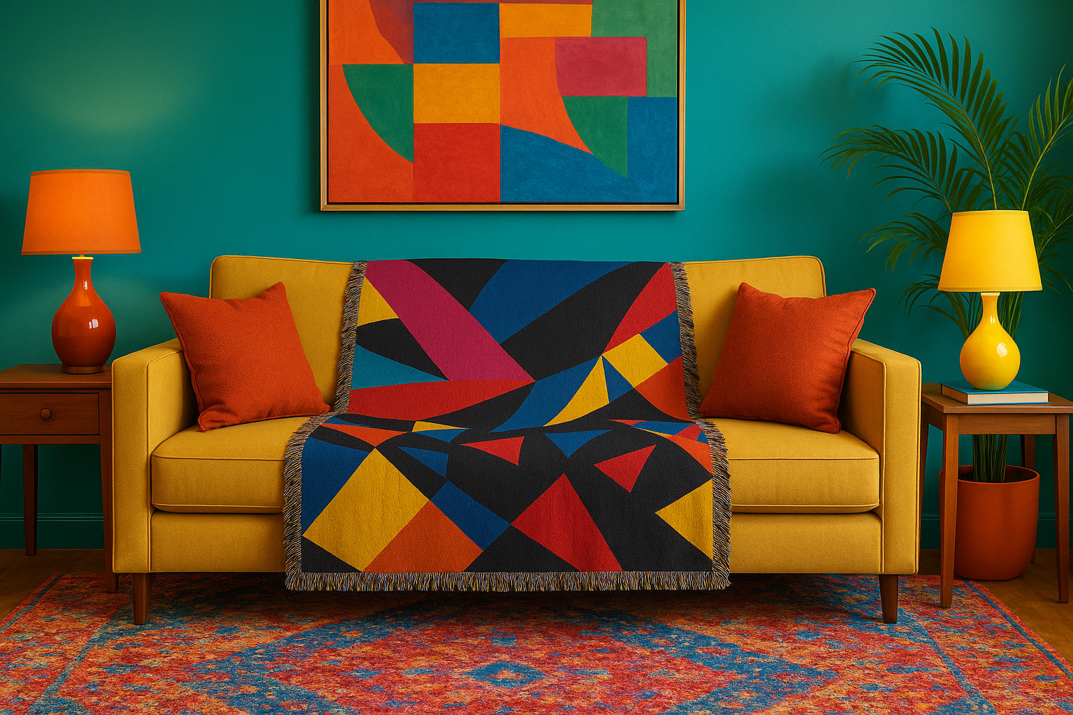 Midnight Confetti Woven Throw Blanket - Image 3