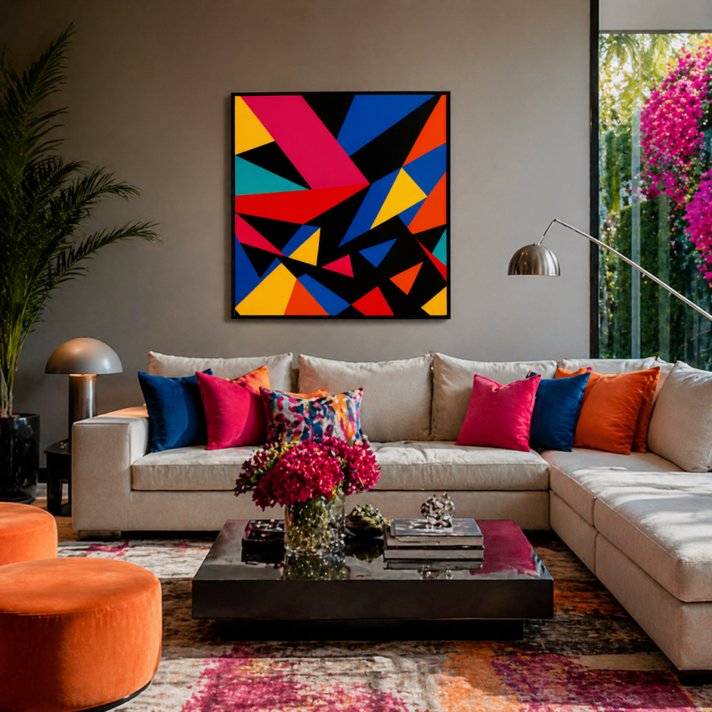Color Clash Urban Framed Wall Art For Fearless Decor