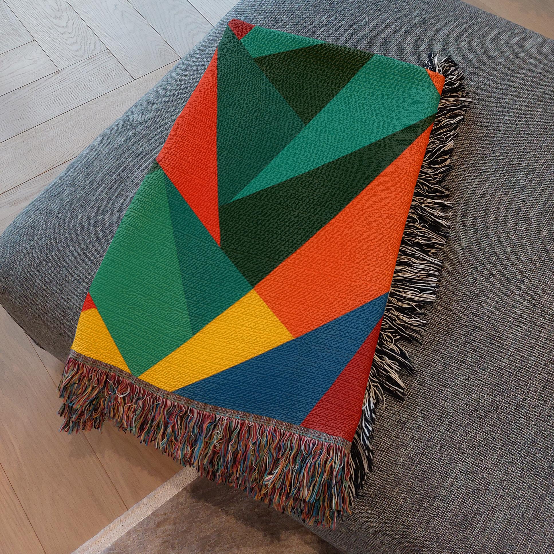 Emerald Ember Woven Throw Blanket - Image 7