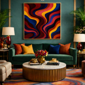 Velvet Waves Color Therapy Woven Throw Blanket | Ships in 3 Days