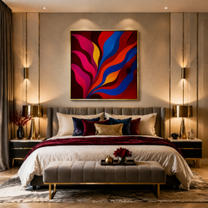 Abstract Color Flow Wall Art for Modern Living Room