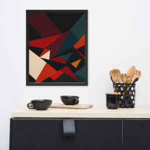 Geometric Abstract Wall Art Canvas for Modern Living Room