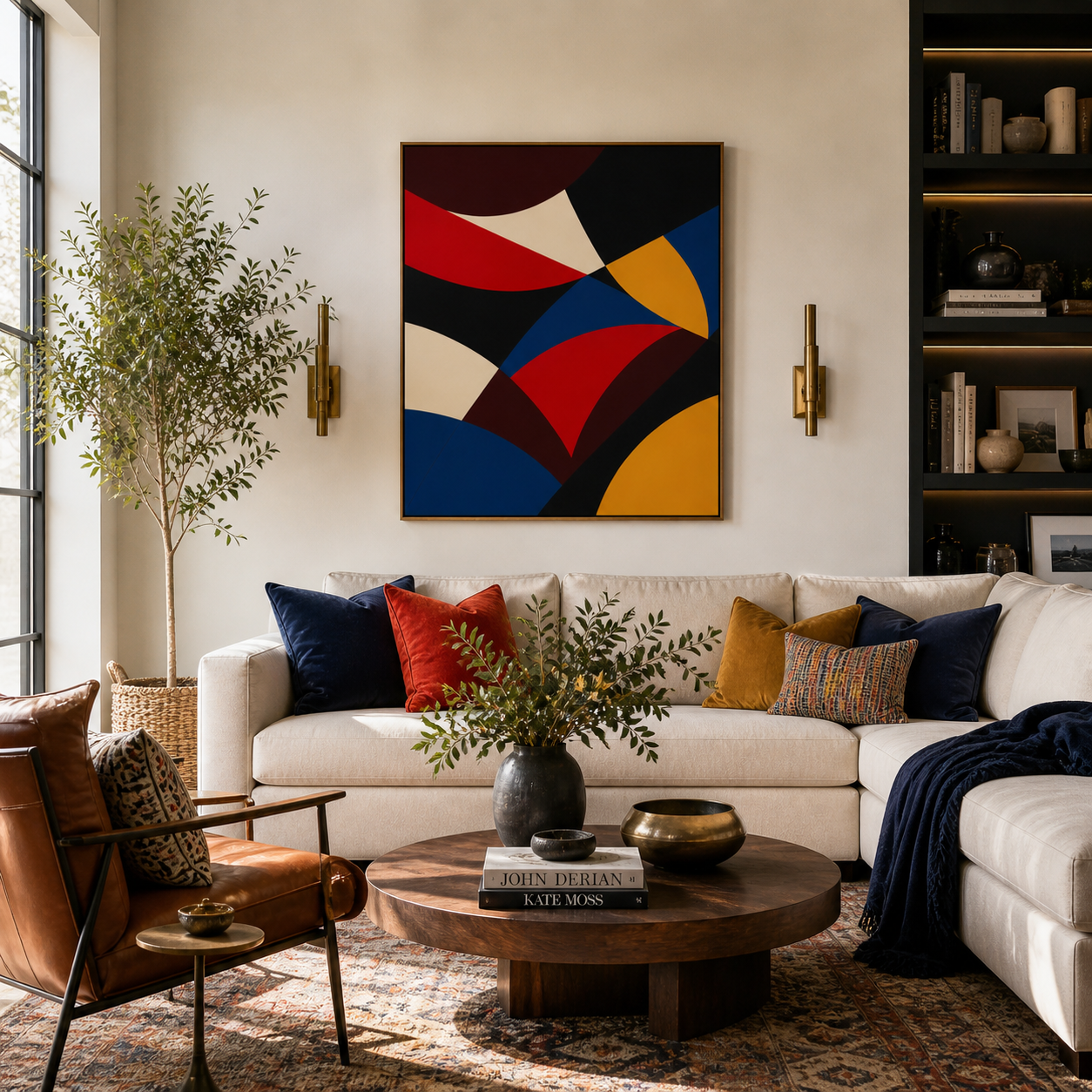 Flowform Harmony Framed wall Art for Modern Living Room
